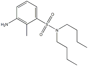 3-amino-N,N-dibutyl-2-methylbenzene-1-sulfonamide Struktur
