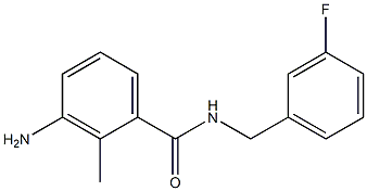 3-amino-N-[(3-fluorophenyl)methyl]-2-methylbenzamide 结构式