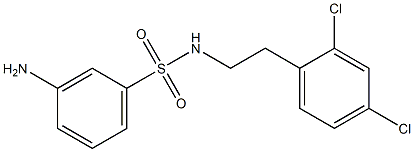 3-amino-N-[2-(2,4-dichlorophenyl)ethyl]benzene-1-sulfonamide 结构式