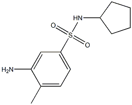 3-amino-N-cyclopentyl-4-methylbenzene-1-sulfonamide,,结构式