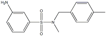 3-amino-N-methyl-N-[(4-methylphenyl)methyl]benzene-1-sulfonamide 结构式
