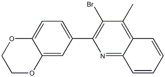 3-bromo-2-(2,3-dihydro-1,4-benzodioxin-6-yl)-4-methylquinoline