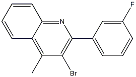 3-bromo-2-(3-fluorophenyl)-4-methylquinoline,,结构式