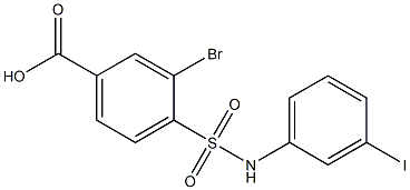 3-bromo-4-[(3-iodophenyl)sulfamoyl]benzoic acid