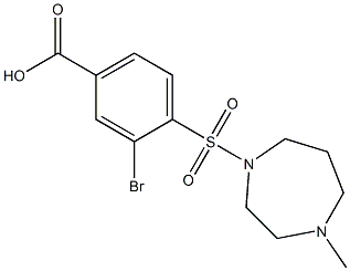 3-bromo-4-[(4-methyl-1,4-diazepane-1-)sulfonyl]benzoic acid Structure