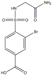 3-bromo-4-[(carbamoylmethyl)sulfamoyl]benzoic acid Structure