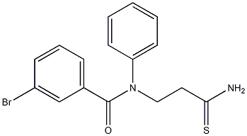 3-bromo-N-(2-carbamothioylethyl)-N-phenylbenzamide Structure