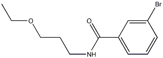 3-bromo-N-(3-ethoxypropyl)benzamide,885660-59-3,结构式