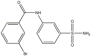 3-bromo-N-(3-sulfamoylphenyl)benzamide 结构式