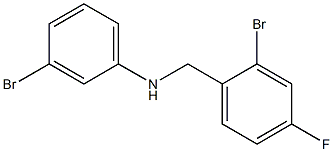 3-bromo-N-[(2-bromo-4-fluorophenyl)methyl]aniline Structure