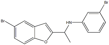 3-bromo-N-[1-(5-bromo-1-benzofuran-2-yl)ethyl]aniline Struktur