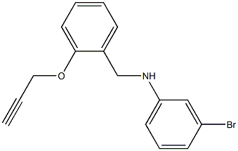 3-bromo-N-{[2-(prop-2-yn-1-yloxy)phenyl]methyl}aniline Struktur