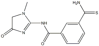 3-carbamothioyl-N-(1-methyl-4-oxo-4,5-dihydro-1H-imidazol-2-yl)benzamide Structure