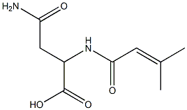 3-carbamoyl-2-(3-methylbut-2-enamido)propanoic acid Structure