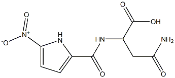 3-carbamoyl-2-[(5-nitro-1H-pyrrol-2-yl)formamido]propanoic acid 结构式