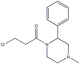 3-chloro-1-(4-methyl-2-phenylpiperazin-1-yl)propan-1-one Struktur