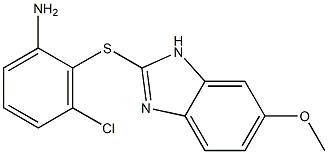 3-chloro-2-[(6-methoxy-1H-1,3-benzodiazol-2-yl)sulfanyl]aniline 化学構造式