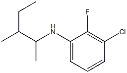 3-chloro-2-fluoro-N-(3-methylpentan-2-yl)aniline Structure