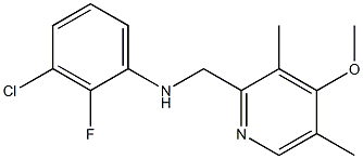 3-chloro-2-fluoro-N-[(4-methoxy-3,5-dimethylpyridin-2-yl)methyl]aniline Struktur