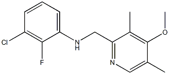 3-chloro-2-fluoro-N-[(4-methoxy-3,5-dimethylpyridin-2-yl)methyl]aniline 化学構造式