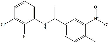 3-chloro-2-fluoro-N-[1-(4-methyl-3-nitrophenyl)ethyl]aniline Structure