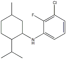 3-chloro-2-fluoro-N-[5-methyl-2-(propan-2-yl)cyclohexyl]aniline Structure