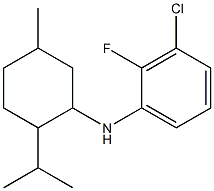 3-chloro-2-fluoro-N-[5-methyl-2-(propan-2-yl)cyclohexyl]aniline Struktur