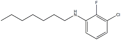 3-chloro-2-fluoro-N-heptylaniline 化学構造式