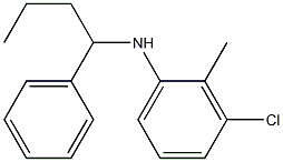 3-chloro-2-methyl-N-(1-phenylbutyl)aniline 化学構造式
