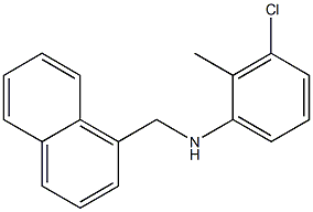 3-chloro-2-methyl-N-(naphthalen-1-ylmethyl)aniline 化学構造式