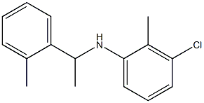 3-chloro-2-methyl-N-[1-(2-methylphenyl)ethyl]aniline 化学構造式