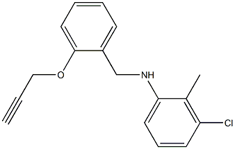  3-chloro-2-methyl-N-{[2-(prop-2-yn-1-yloxy)phenyl]methyl}aniline