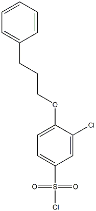 3-chloro-4-(3-phenylpropoxy)benzene-1-sulfonyl chloride Structure