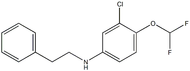 3-chloro-4-(difluoromethoxy)-N-(2-phenylethyl)aniline Structure