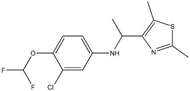  3-chloro-4-(difluoromethoxy)-N-[1-(2,5-dimethyl-1,3-thiazol-4-yl)ethyl]aniline