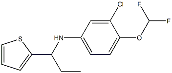 3-chloro-4-(difluoromethoxy)-N-[1-(thiophen-2-yl)propyl]aniline Structure