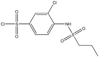 3-chloro-4-(propane-1-sulfonamido)benzene-1-sulfonyl chloride Structure