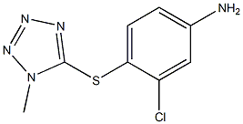 3-chloro-4-[(1-methyl-1H-1,2,3,4-tetrazol-5-yl)sulfanyl]aniline 化学構造式