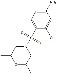 3-chloro-4-[(2,6-dimethylmorpholine-4-)sulfonyl]aniline Structure