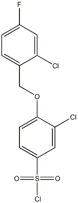 3-chloro-4-[(2-chloro-4-fluorophenyl)methoxy]benzene-1-sulfonyl chloride