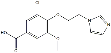 3-chloro-4-[2-(1H-imidazol-1-yl)ethoxy]-5-methoxybenzoic acid Struktur