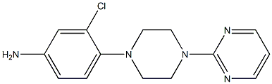 3-chloro-4-[4-(pyrimidin-2-yl)piperazin-1-yl]aniline,,结构式