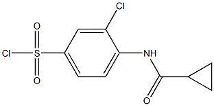3-chloro-4-cyclopropaneamidobenzene-1-sulfonyl chloride 化学構造式