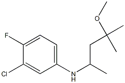 3-chloro-4-fluoro-N-(4-methoxy-4-methylpentan-2-yl)aniline,,结构式