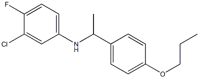 3-chloro-4-fluoro-N-[1-(4-propoxyphenyl)ethyl]aniline|