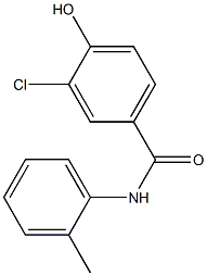 3-chloro-4-hydroxy-N-(2-methylphenyl)benzamide,,结构式