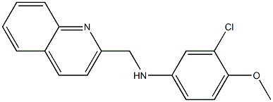 3-chloro-4-methoxy-N-(quinolin-2-ylmethyl)aniline Struktur