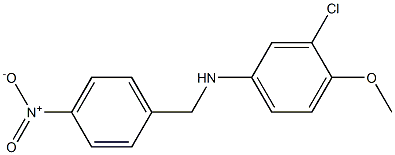 3-chloro-4-methoxy-N-[(4-nitrophenyl)methyl]aniline Structure