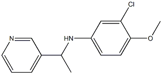 3-chloro-4-methoxy-N-[1-(pyridin-3-yl)ethyl]aniline,,结构式