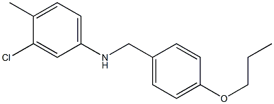 3-chloro-4-methyl-N-[(4-propoxyphenyl)methyl]aniline 化学構造式